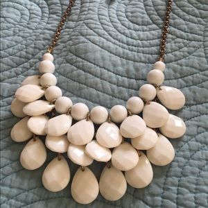 Gorgeous statement necklace in neutral ivory!